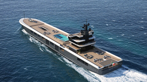 Oceanco представила 150-метровый концепт Anthos